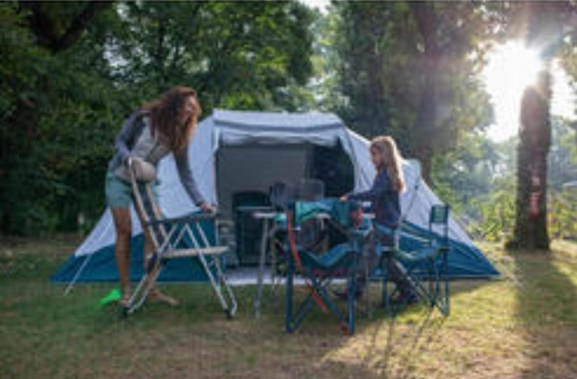 Les Hortensias Grande Tente Familiale Deux Chambres Et Sejour Vue Mer Sur Camping Nature Plestin-les-Grèves Zewnętrze zdjęcie