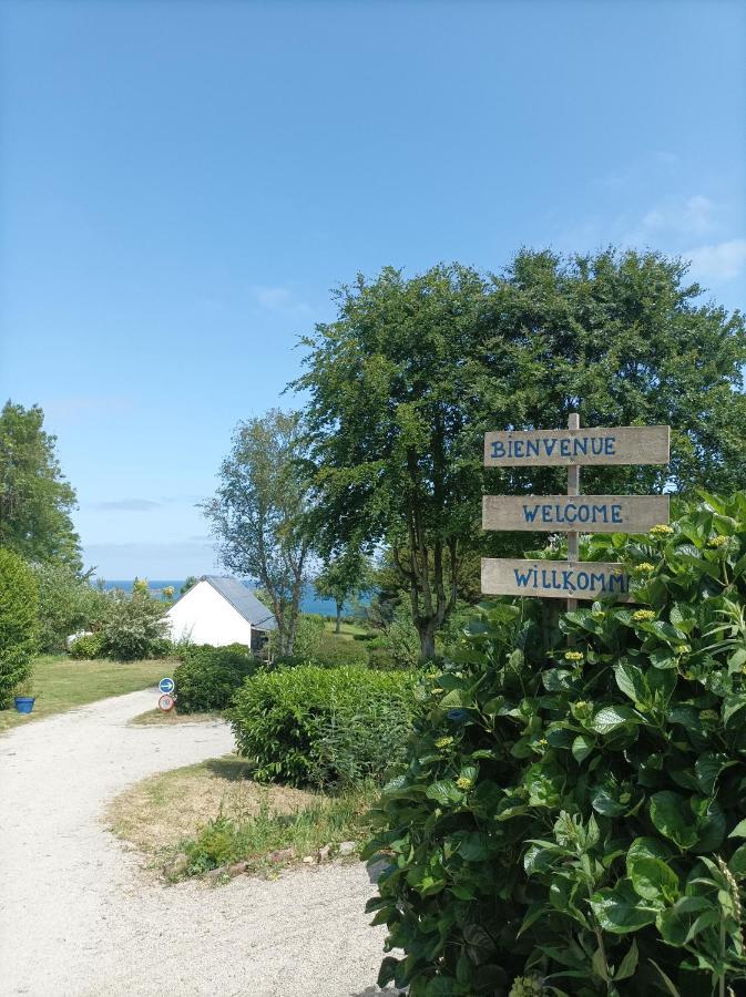 Les Hortensias Grande Tente Familiale Deux Chambres Et Sejour Vue Mer Sur Camping Nature Plestin-les-Grèves Zewnętrze zdjęcie