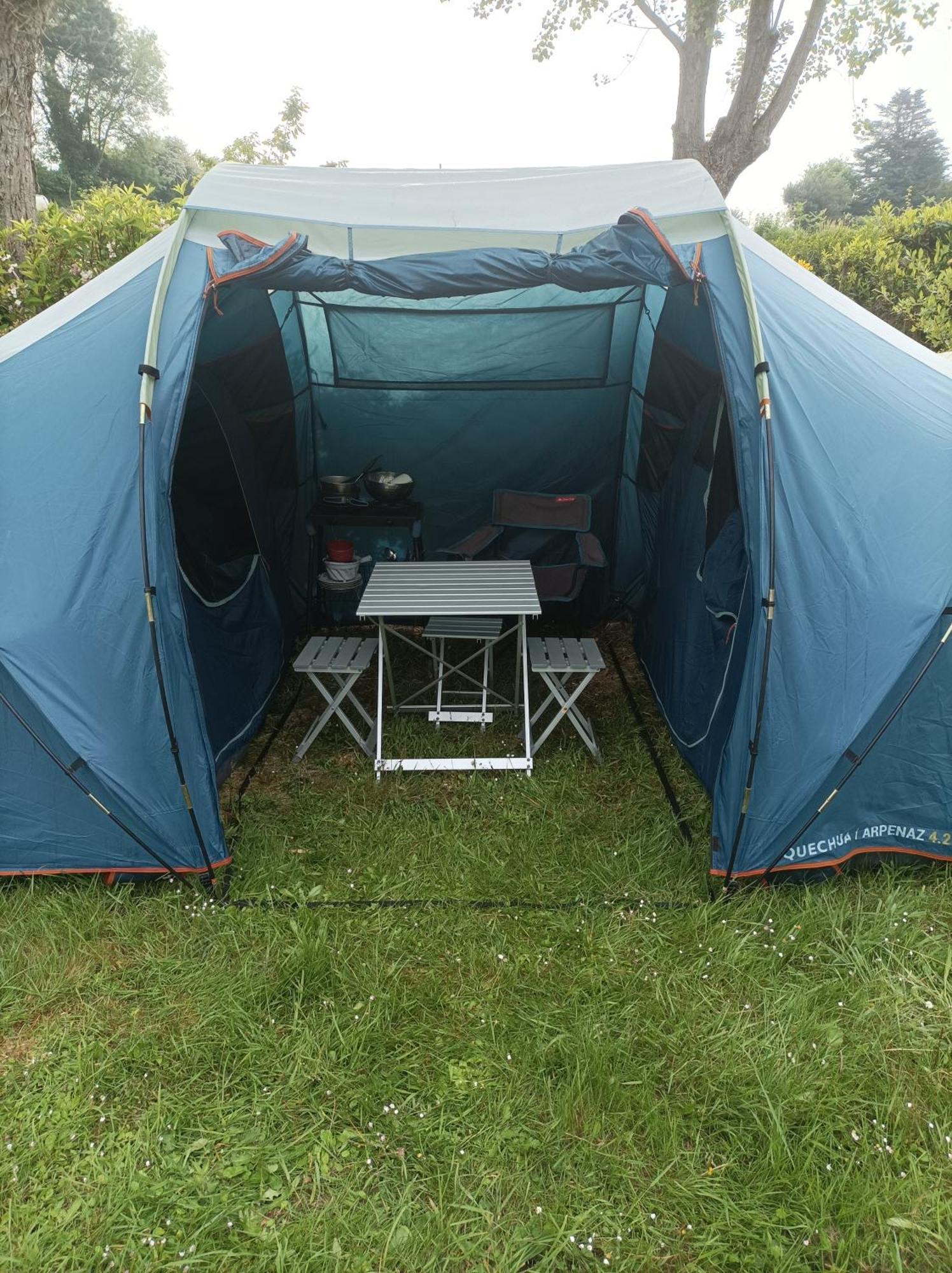 Les Hortensias Grande Tente Familiale Deux Chambres Et Sejour Vue Mer Sur Camping Nature Plestin-les-Grèves Pokój zdjęcie